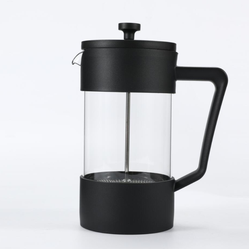 Presa franceză pentru cafea cu filtru din sticlă, oțel inoxidabil 304, filtru cu 120 ochi, pentru ceai și cafea