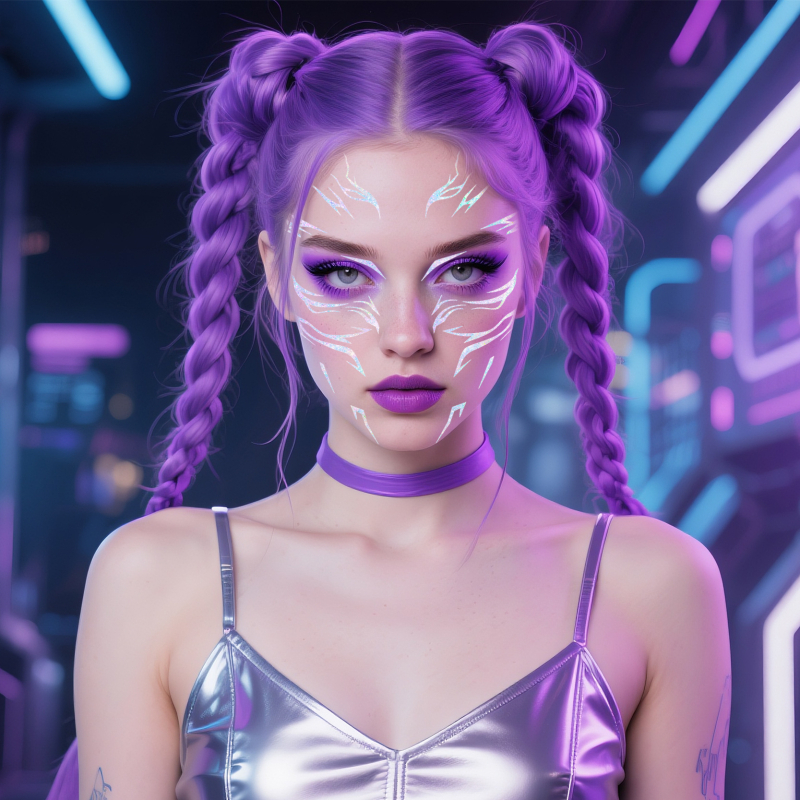 Сет за сценичен грим в стил K‑Pop: лазерен грим за лице, стикери за лице и татуировки за ловци на демони за фестивални партита