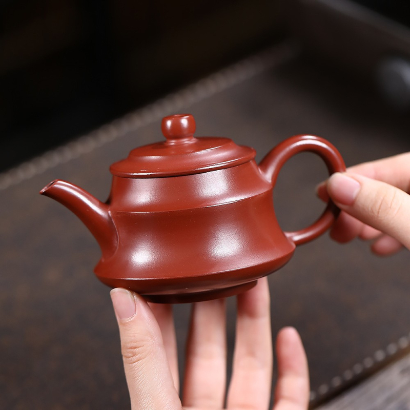 Set ceainic Yixing din lut purpuriu — design inspirat de mineral original, stil jad, pentru uz casnic, cutie cadou ceai