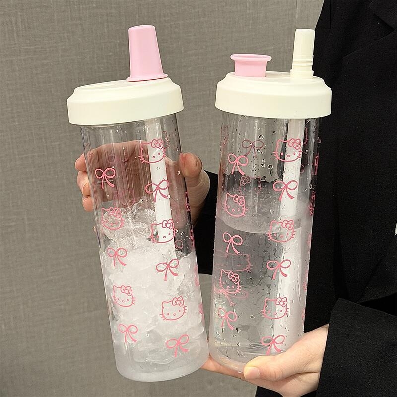 Cupă din plastic pentru ceai cu perle, vară, portabilă, stil minimalist, model 2025, stil Instagram