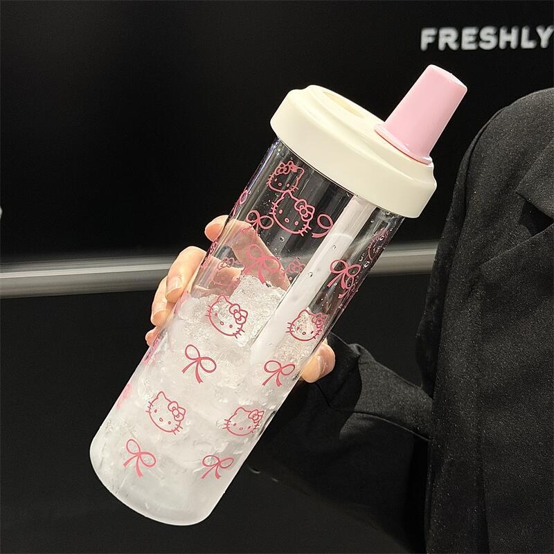 Cupă din plastic pentru ceai cu perle, vară, portabilă, stil minimalist, model 2025, stil Instagram