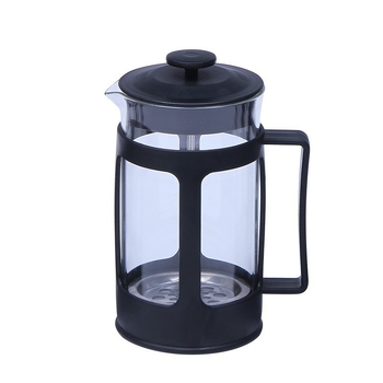Cafetieră franțuzească cu corp din sticlă borosilicat și filtru din oțel inoxidabil, personalizabil