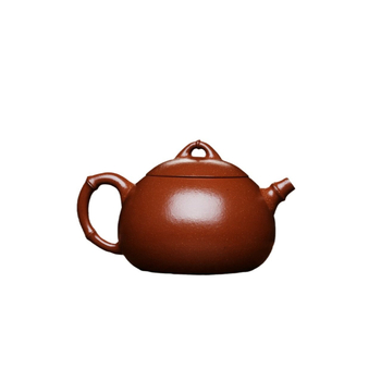 Ceainic Yixing din lut mov nisipos, lucrat manual, pictat, cu design cu noduri de bambus și linguriță pentru lapte, set Gongfu de ceai
