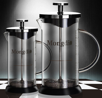 Cafetieră French press din sticlă, 350 ml, pentru uz casnic, pentru cafea și ceai, sticlă borosilikat de înaltă calitate