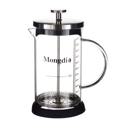 Cafetieră French press din sticlă, 350 ml, pentru uz casnic, pentru cafea și ceai, sticlă borosilikat de înaltă calitate