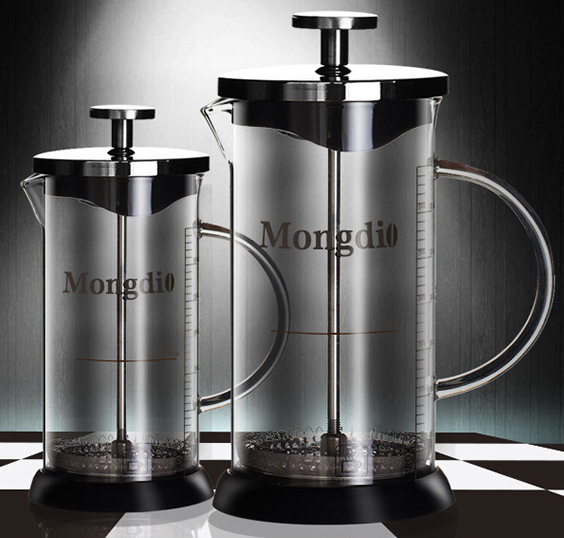 Cafetieră French press din sticlă, 350 ml, pentru uz casnic, pentru cafea și ceai, sticlă borosilikat de înaltă calitate