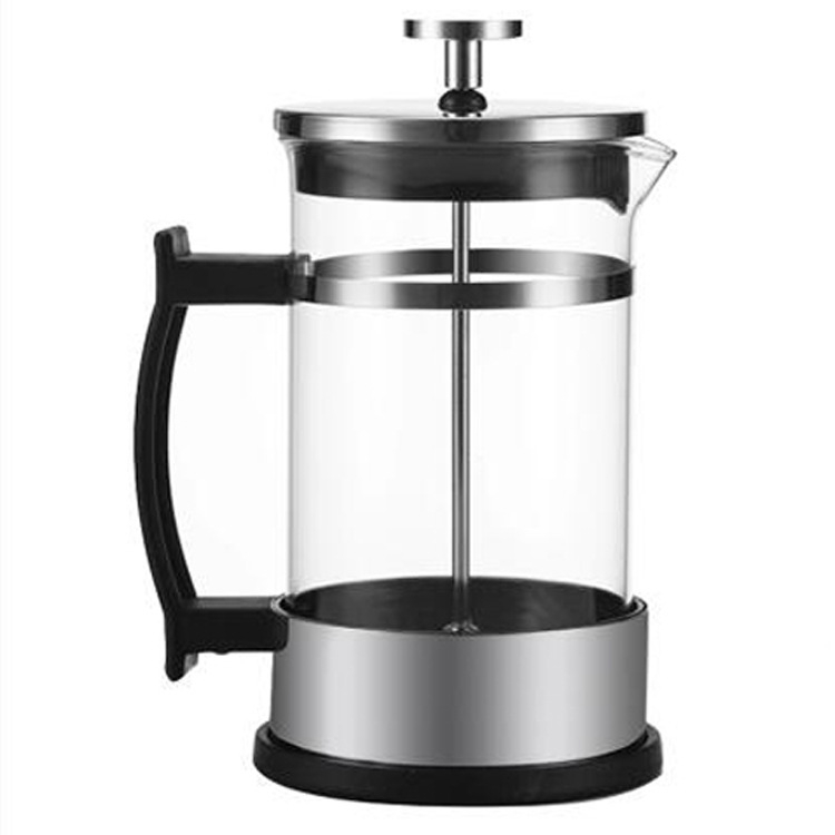 Set din sticlă pentru ceai și cafea, cu presă franțuzească pentru cafea, spumator de lapte, filtru, ceașcă de cafea și vas pentru cafea preparată manual