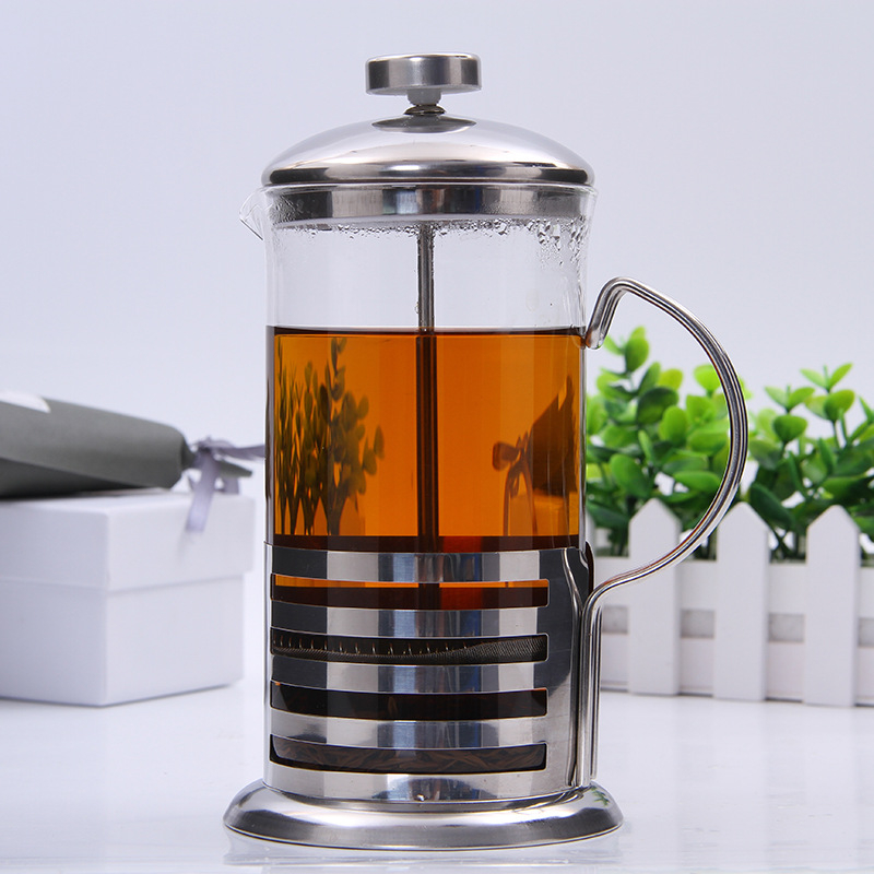 Cafetieră din oțel inoxidabil, ceainic cu presă franceză, 350 ml