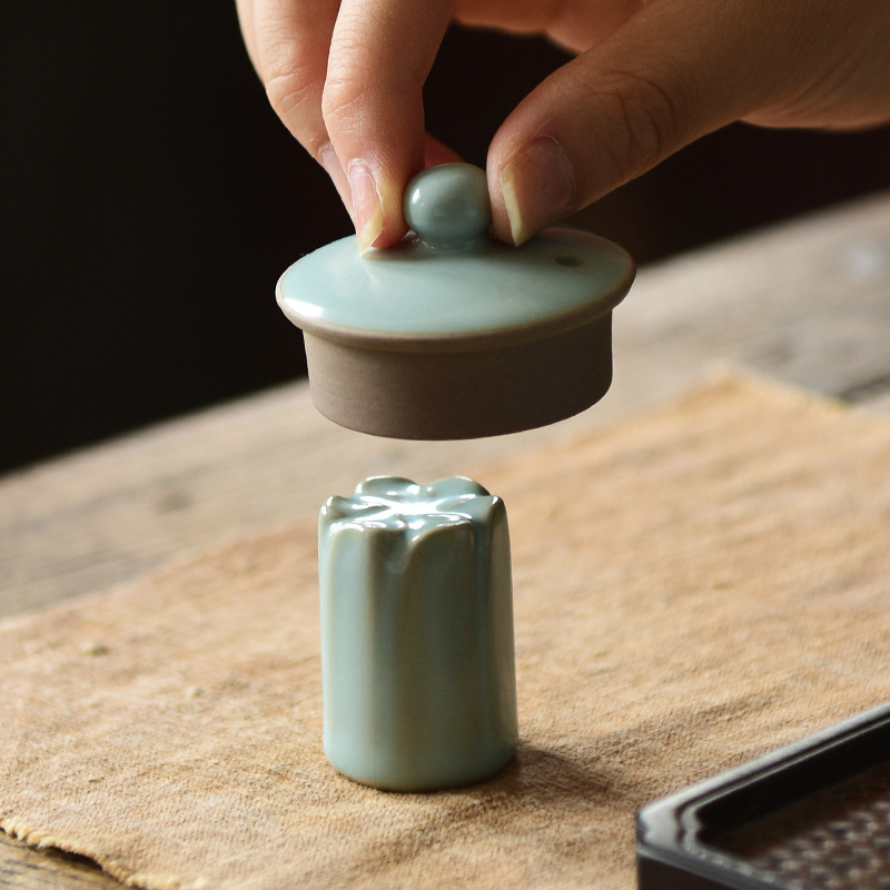 Suport ceramic pentru capac pentru ceainic, cești și boluri – accesorii Gongfu pentru ceremonia ceaiului