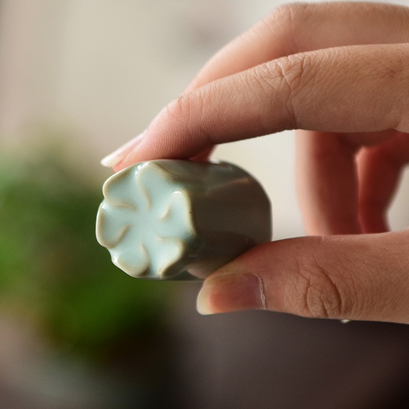 Suport ceramic pentru capac pentru ceainic, cești și boluri – accesorii Gongfu pentru ceremonia ceaiului