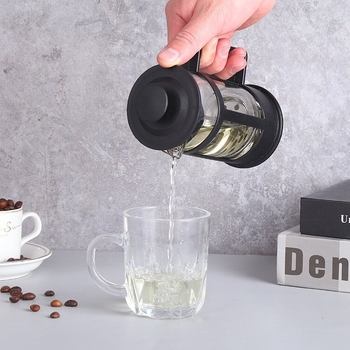 Presă franțuzească pentru cafea, multifuncțională, filtru pentru cold brew cu strecurător de ceai, recipient din plastic cu mâner