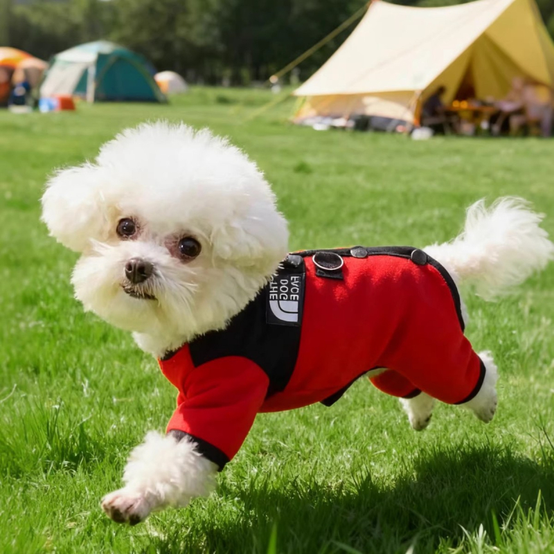 Jakna za pse od lamljanog pliša sa šarenim blok dizajnom za male pasmine (Bichon Frisé, Toy Poodle), topla za jesen i zimu