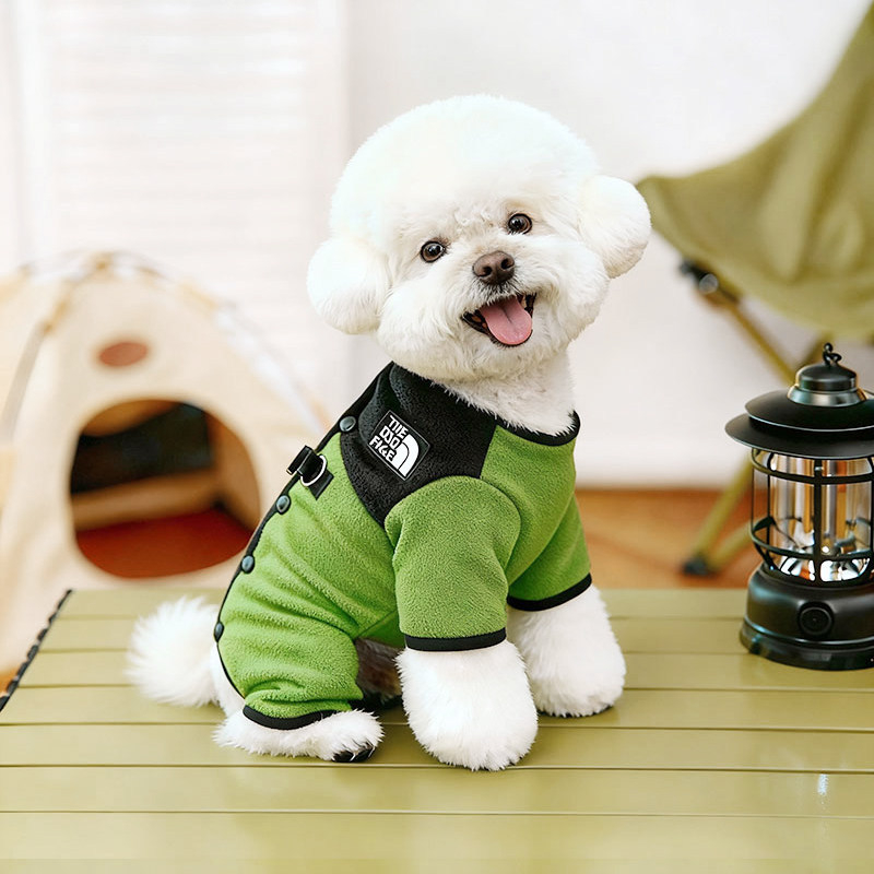Jakna za pse od lamljanog pliša sa šarenim blok dizajnom za male pasmine (Bichon Frisé, Toy Poodle), topla za jesen i zimu
