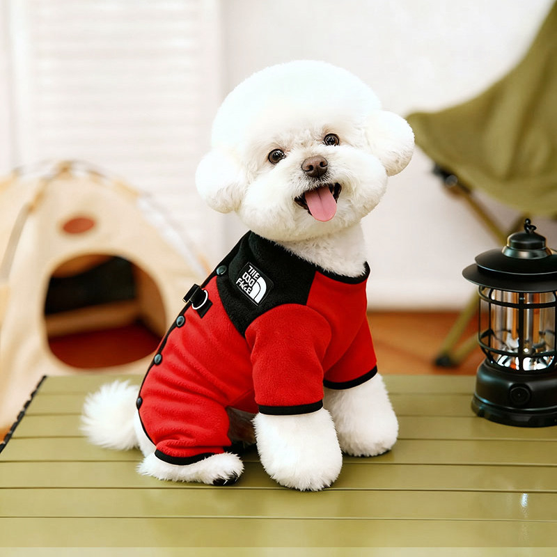 Jakna za pse od lamljanog pliša sa šarenim blok dizajnom za male pasmine (Bichon Frisé, Toy Poodle), topla za jesen i zimu