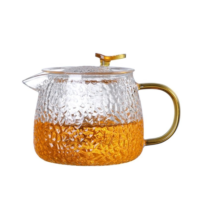 Ceainic din sticlă rezistent la temperatură, cu filtru, set pentru prepararea ceaiului acasă