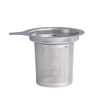 Filtru de ceai din oțel inoxidabil 304, capac din silicon, sită perforată