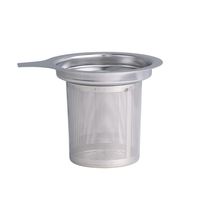 Filtru de ceai din oțel inoxidabil 304, capac din silicon, sită perforată