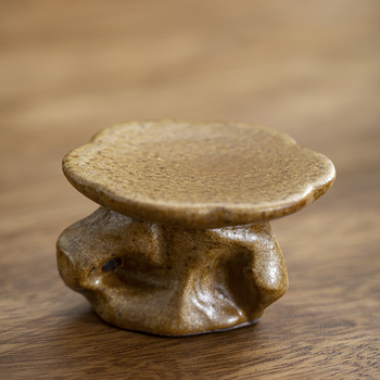 Suport ceramic pentru capac, suport rustic pentru capac, accesorii Kung Fu ceai, decor Zen pentru masă de ceai, covoraș pentru capacul ceaiului, suport pentru capacul ceainicului, animal de ceai