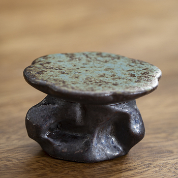 Suport ceramic pentru capac, suport rustic pentru capac, accesorii Kung Fu ceai, decor Zen pentru masă de ceai, covoraș pentru capacul ceaiului, suport pentru capacul ceainicului, animal de ceai