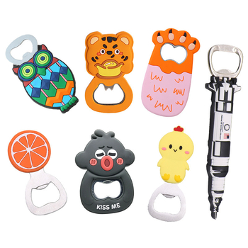 Deschizător de sticle personalizat și magnet pentru frigider, cu design desen animat, silicon și PVC
