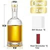 Átlátszó, masszív üvegből készült palack vodkához és borhoz, parafa zárással, üres palack