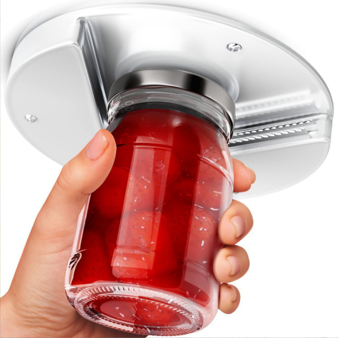 Deschizător rotund pentru borcane și conserve, pentru dulap de bucătărie, deschizător multifuncțional din plastic