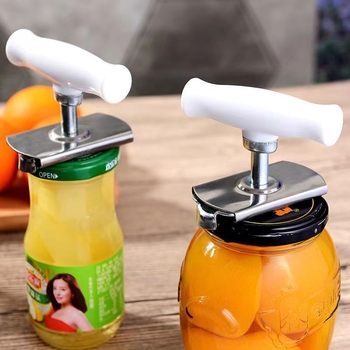 Deschizător de conserve din oțel inoxidabil, cu deschizător de sticle și deschidere reglabilă