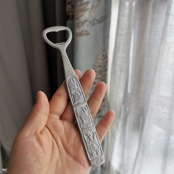 Deschizător de sticle bere cu relief retro din oțel inoxidabil 18/10, cu figură, 304 de înaltă calitate