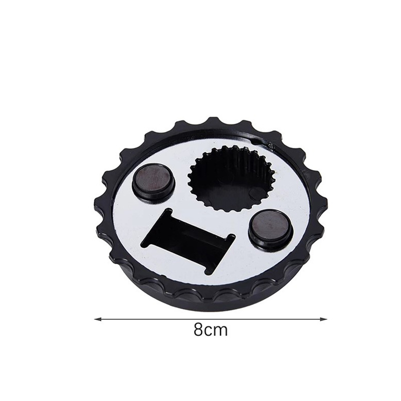 Deschizător de capace de bere din ABS plastic cu magnet pentru frigider și deschizător circular pentru conserve