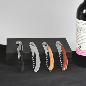 Deschizător clasic pentru vin roșu, accesorii din oțel inoxidabil pentru vin, set de patru piese, deschizător multifuncțional pentru masă