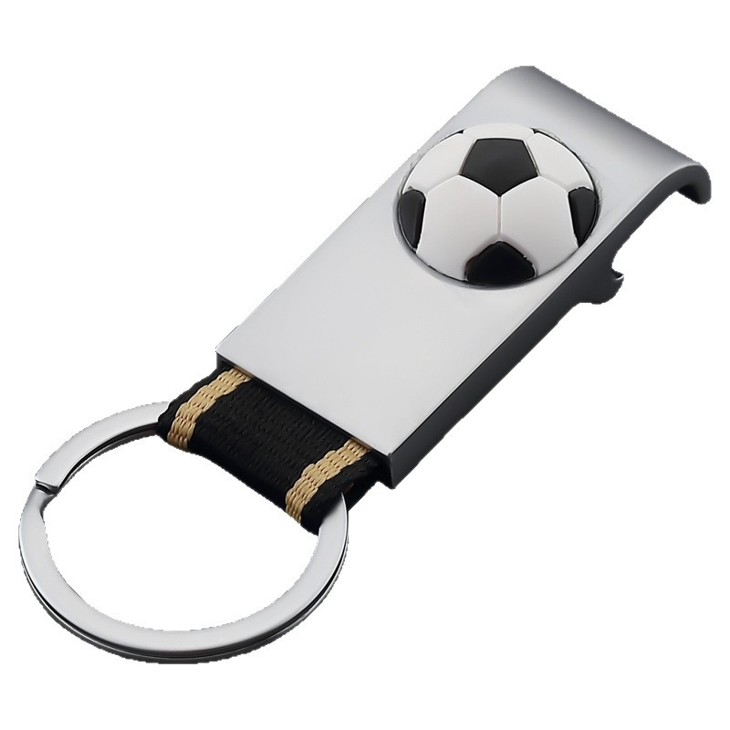 Deschizător portabil din aliaj de zinc, personalizabil cu logo, breloc în formă de fotbal