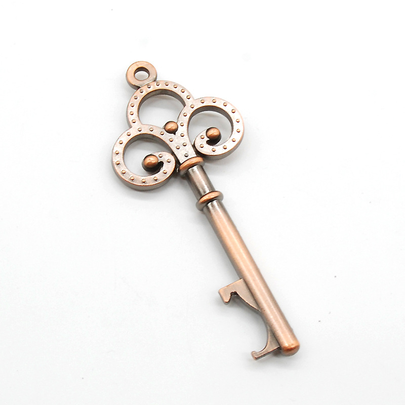 Deschizător de sticle în formă de cheie, culoare bronz roșu, design retro creativ, cadou rafinat