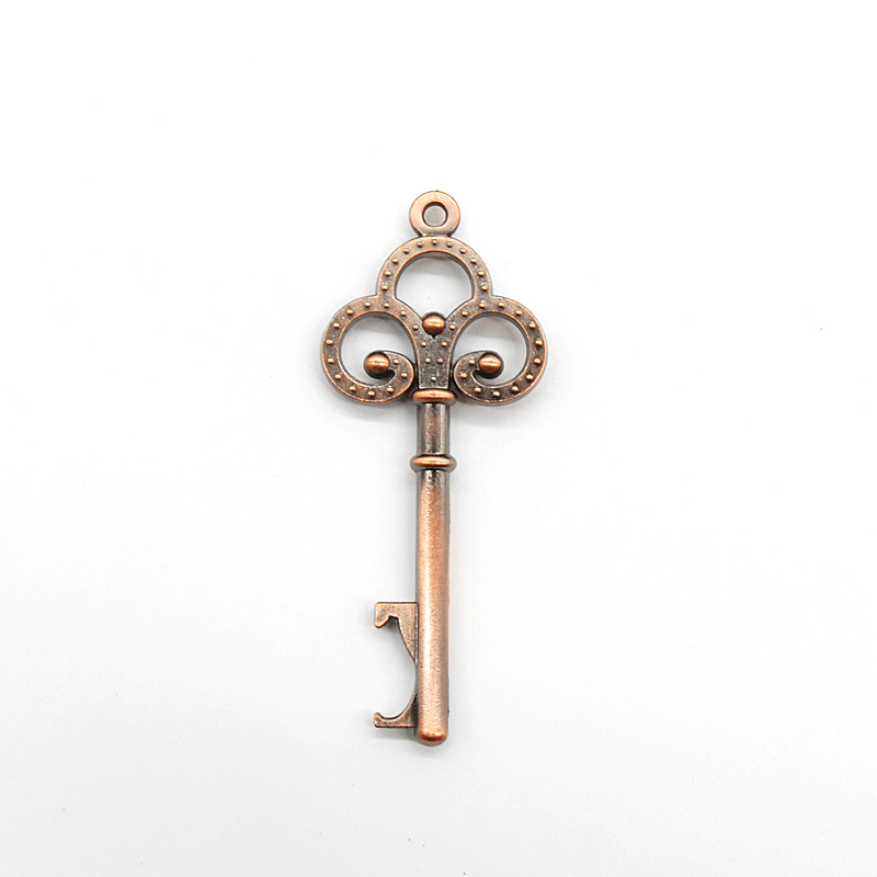 Deschizător de sticle în formă de cheie, culoare bronz roșu, design retro creativ, cadou rafinat