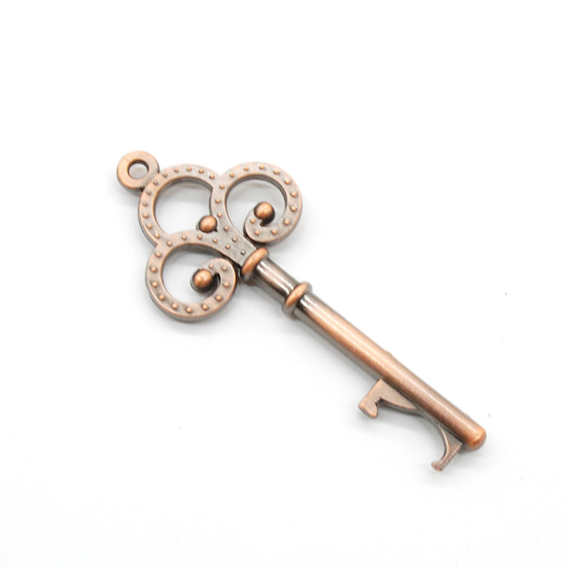 Deschizător de sticle în formă de cheie, culoare bronz roșu, design retro creativ, cadou rafinat