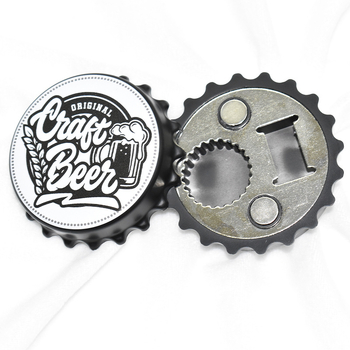 Deschizător portabil de sticle cu magnet pentru frigider, design cu motif de capac și logo personalizat