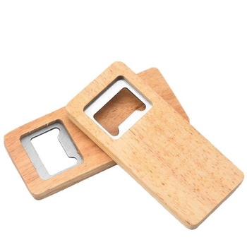 Deschizător de sticle din lemn, formă pătrată, design minimalist, instrument pentru bar