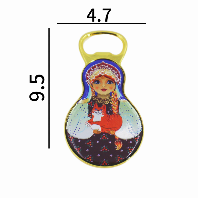 Matrioshka rusească turistică cultural creativ – deschizător de sticle și magnet pentru frigider