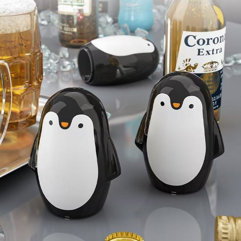 Deschizător de sticle cu pinguin – deschizător portabil pentru bere, design desen animat, gadget creativ pentru casă cu capac magnetic