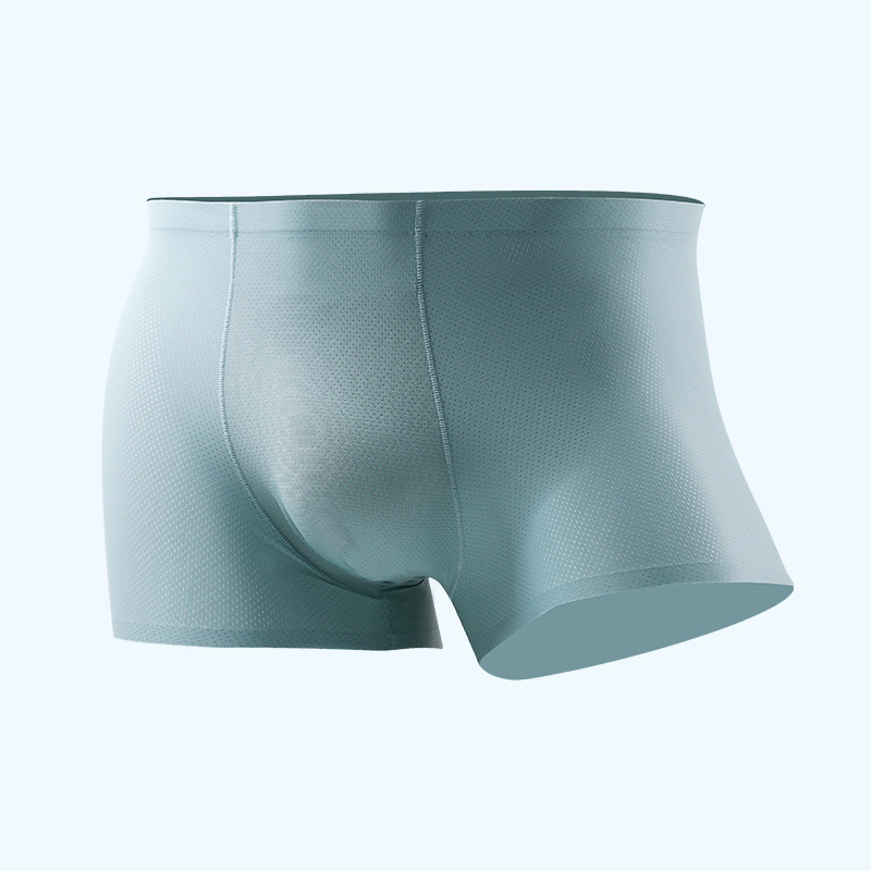 Muške bokserice od ice silk, jednobojne, prozračne, tanke mrežice, ljeto