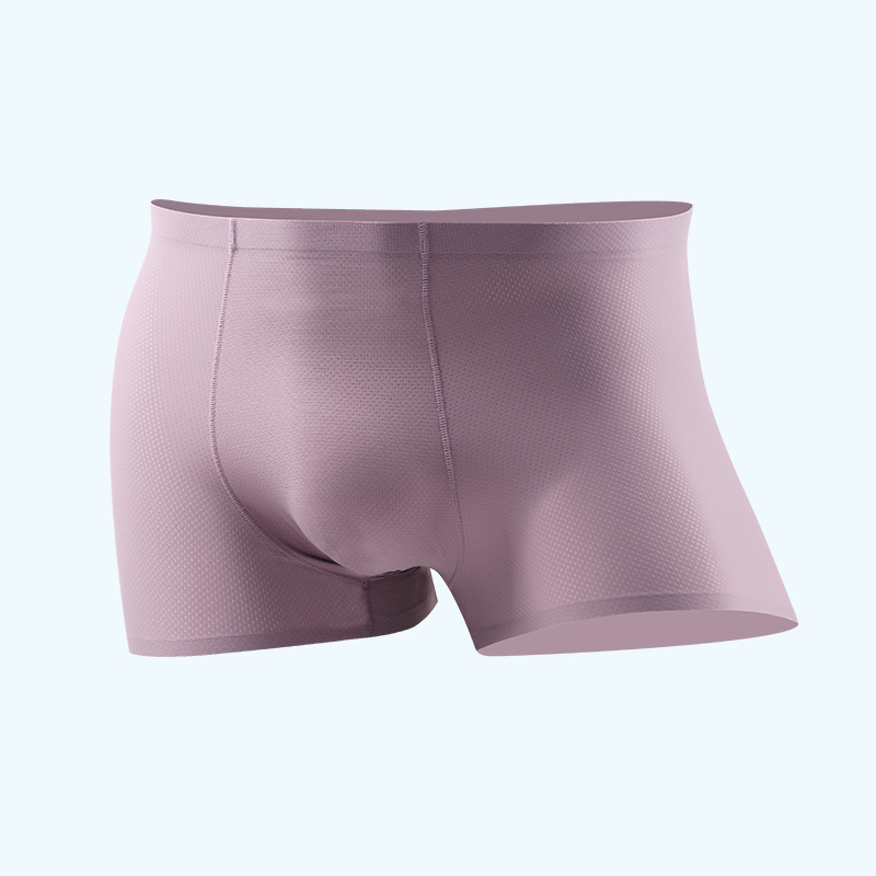 Muške bokserice od ice silk, jednobojne, prozračne, tanke mrežice, ljeto