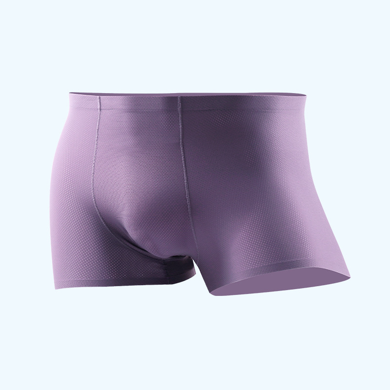 Muške bokserice od ice silk, jednobojne, prozračne, tanke mrežice, ljeto
