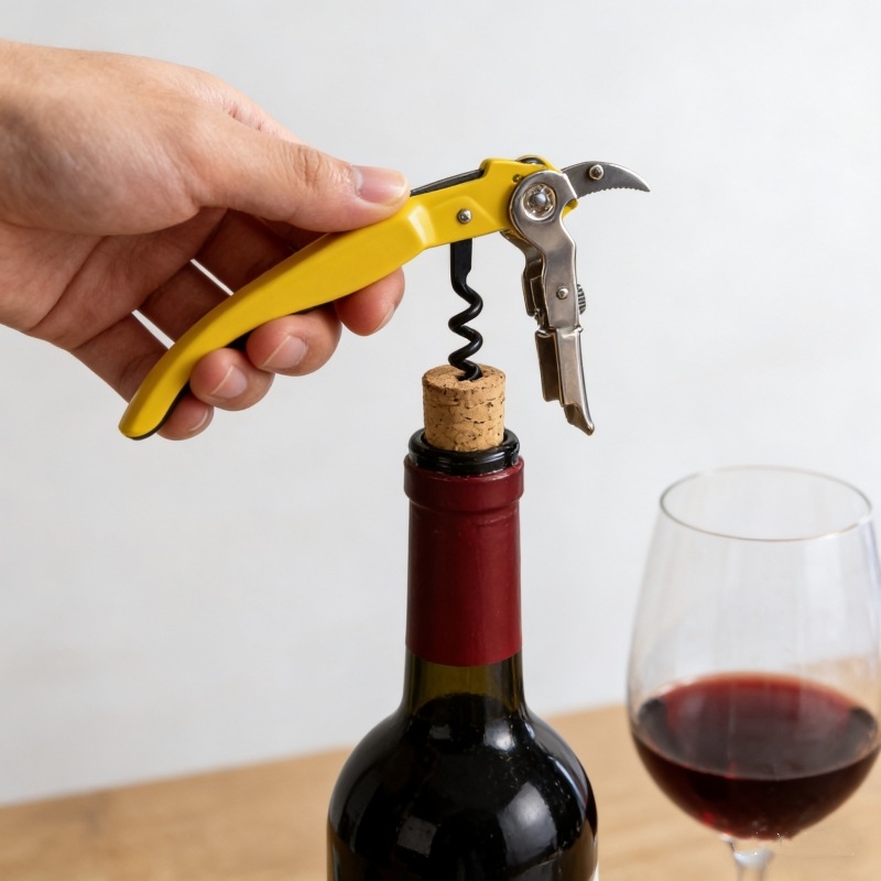 Deschizător de sticle din oțel inoxidabil, cuțit sommelier pentru vin, deschizător de bere, cadou