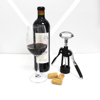 Deschizător multifuncțional pentru sticle de vin, uz casnic, din aliaj de zinc și oțel inoxidabil, portabil și pliabil