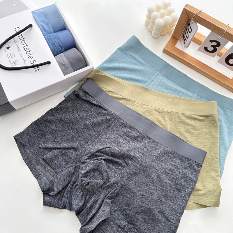 Tri para muških bešivnih bokserica od ice silk TM6631, prozračne za ljeto