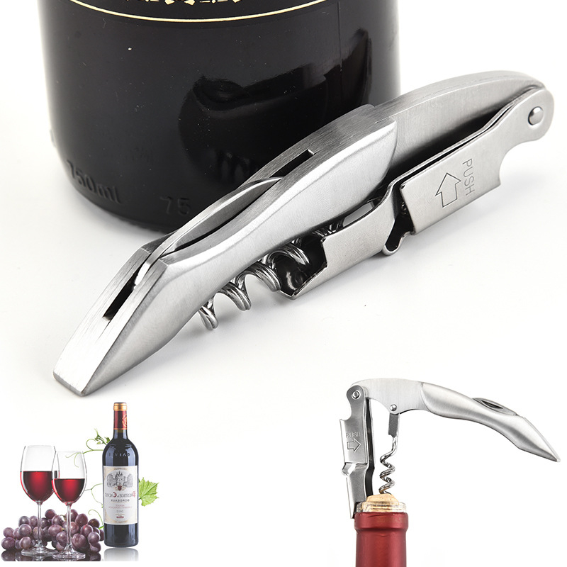 Deschizător de sticle din oțel inoxidabil, multifuncțional — deschizător pentru vin și bere, instrument de bucătărie pliabil, portabil