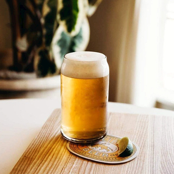Cană din sticlă transparentă pentru cafea, bere, suc și băuturi — stil nordic