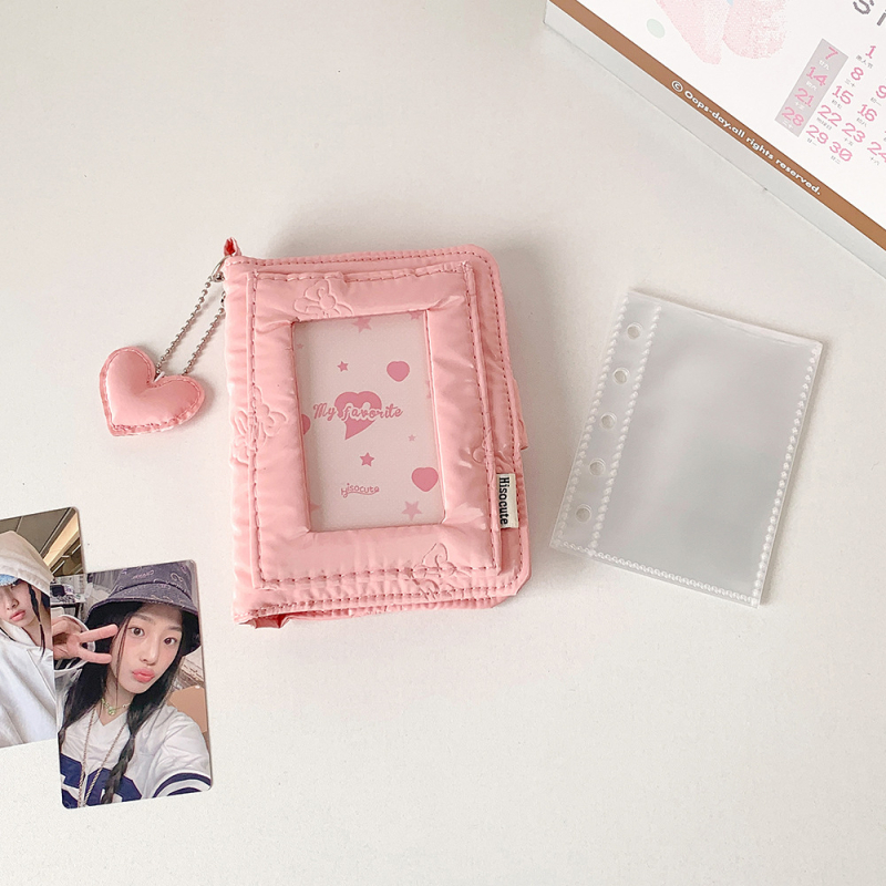 Hisocute Argintiu M5 album de carduri cu grilă unică pentru fete, fotografii Polaroid de 3 inci, închidere magnetică, album foto cu foi detașabile