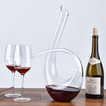 Decantor din cristal fără plumb, set de turnare vin cu șase caractere, stil european