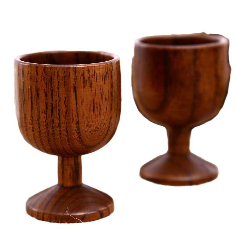 Pahă de vin din jujube wood, lemn masiv, design rafinat, stil restaurant