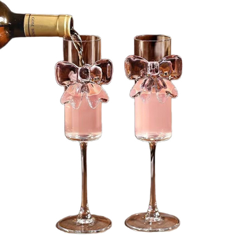 Pahar de vin din borosilicat, 401–500 ml, stil retro ușor luxos, pahar cristalin pentru suc, pahar de cocktail, pahar de șampanie cu fluture